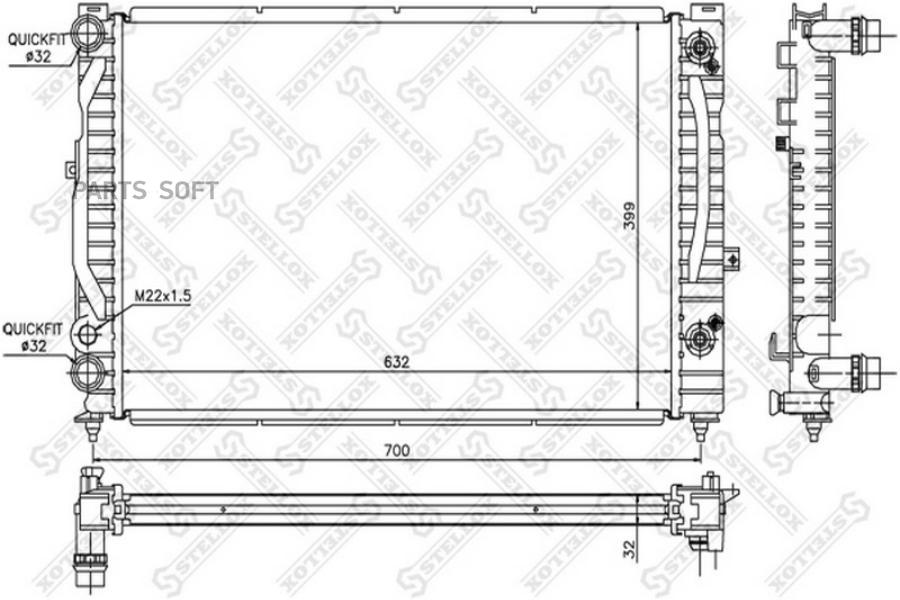 

Радиатор STELLOX 1025063sx