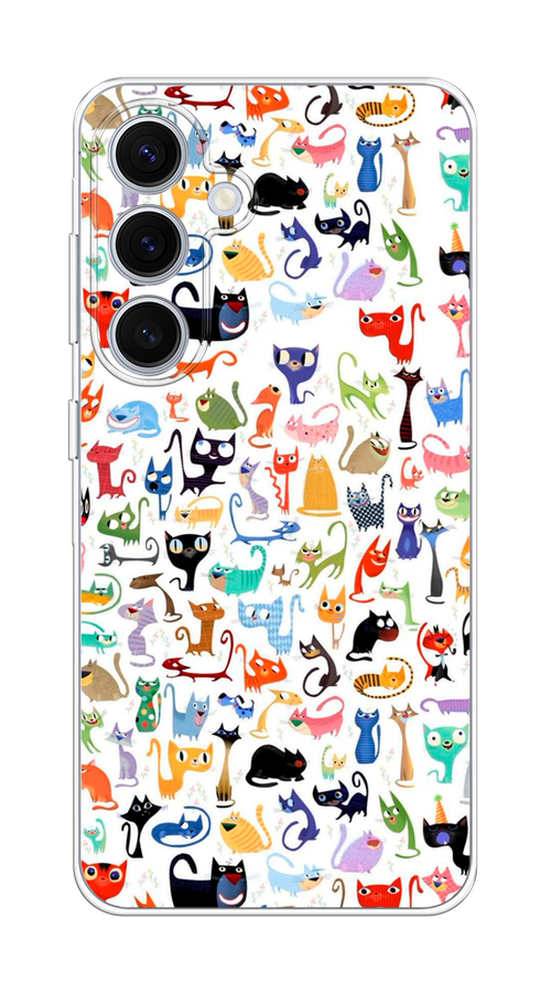 

Чехол на Samsung Galaxy S24 FE 5G "Цветные коты", Разноцветный, 2109950-1