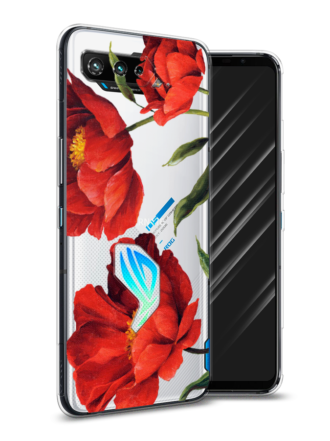 

Чехол Awog на Asus ROG Phone 5 "Красные маки", Красный, 44250-8