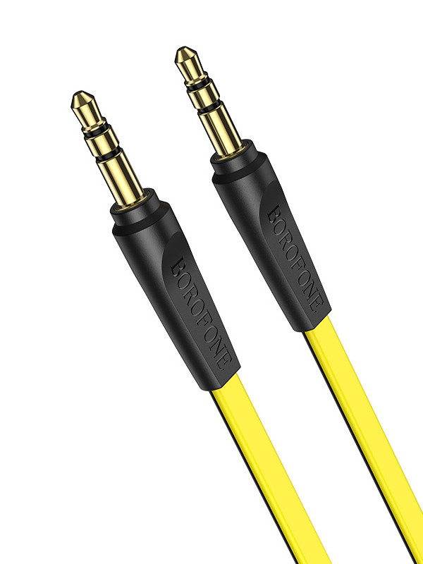 фото Кабель borofone bl6 aux jack 3.5mm/m - jack 3.5mm/m 2.0m yellow