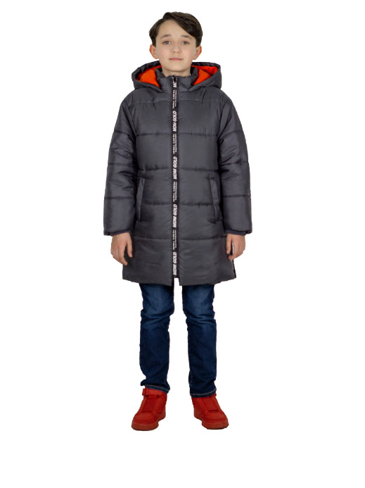 Куртка детская MDM MIDIMOD GOLD 20852, серый, 116 оранжевая стеганая куртка с капюшоном naumi детская