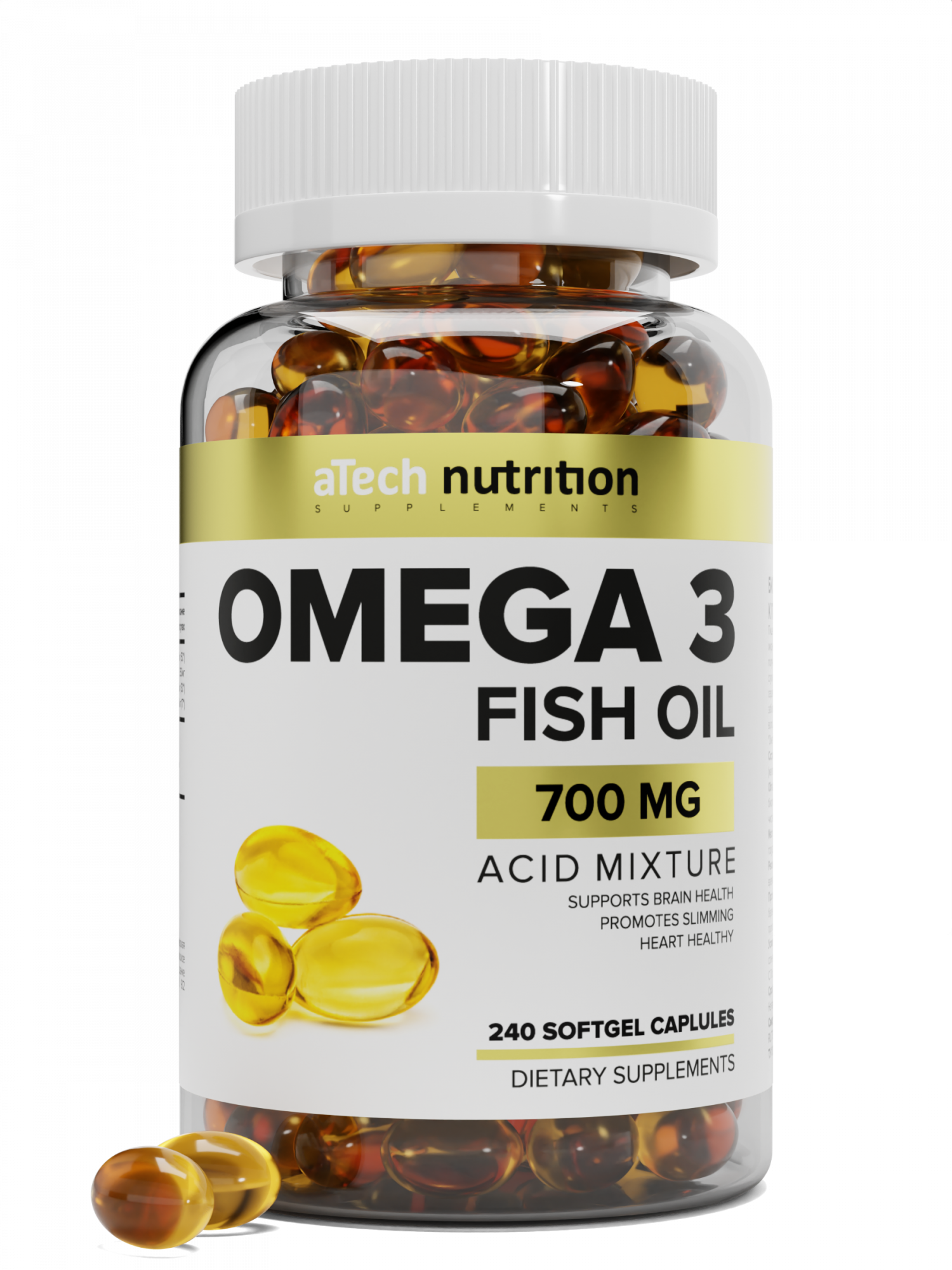 

ОМЕГА 3 35% aTech Nutrition 700 мг 240 капсул, Омега 3