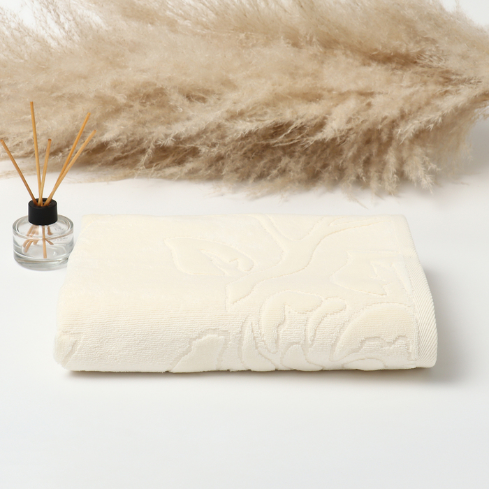 

Полотенце Cleanelly Пионы 70 x 120 см стриженое белое