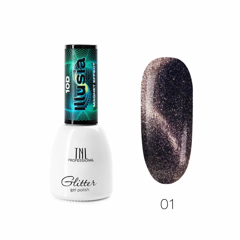 

Гель-лак Illusia 10D, кошачий глаз №01 - лиловый серебристый, TNL Professional, 7 мл, Фиолетовый