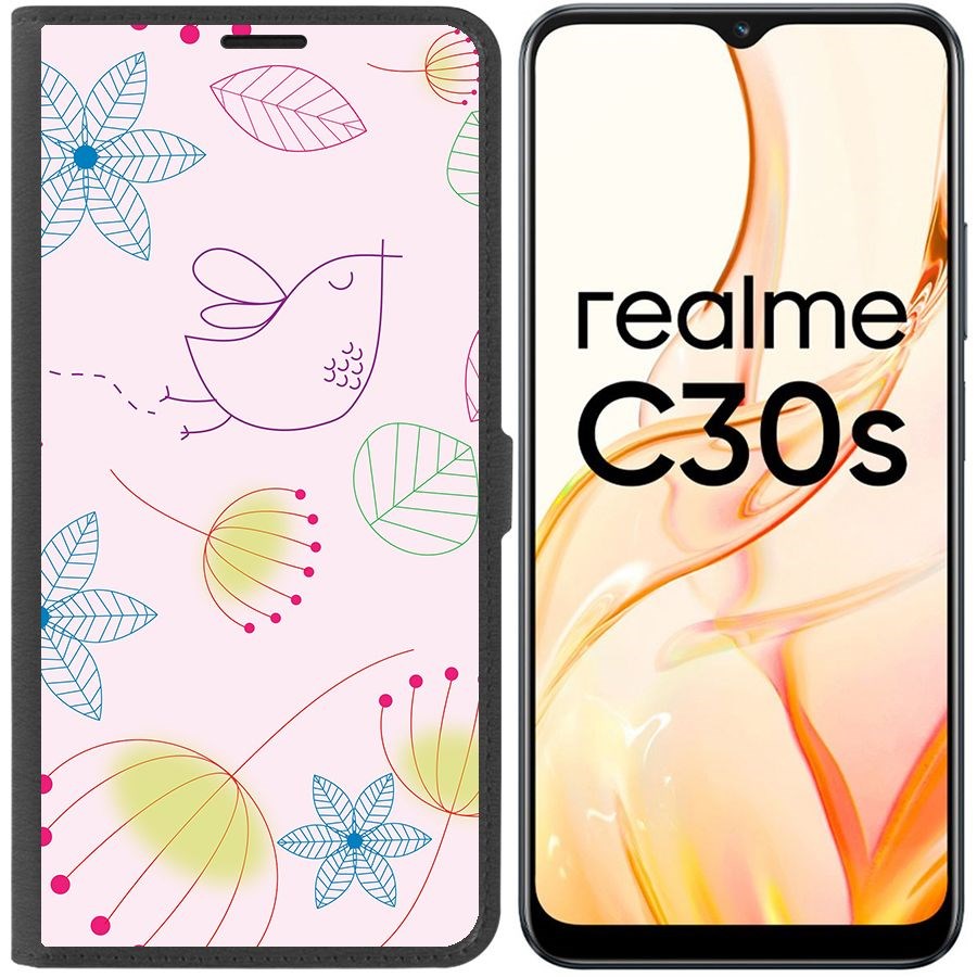 

Чехол-книжка Eco Book для Realme C30s Цветочный паттерн 5