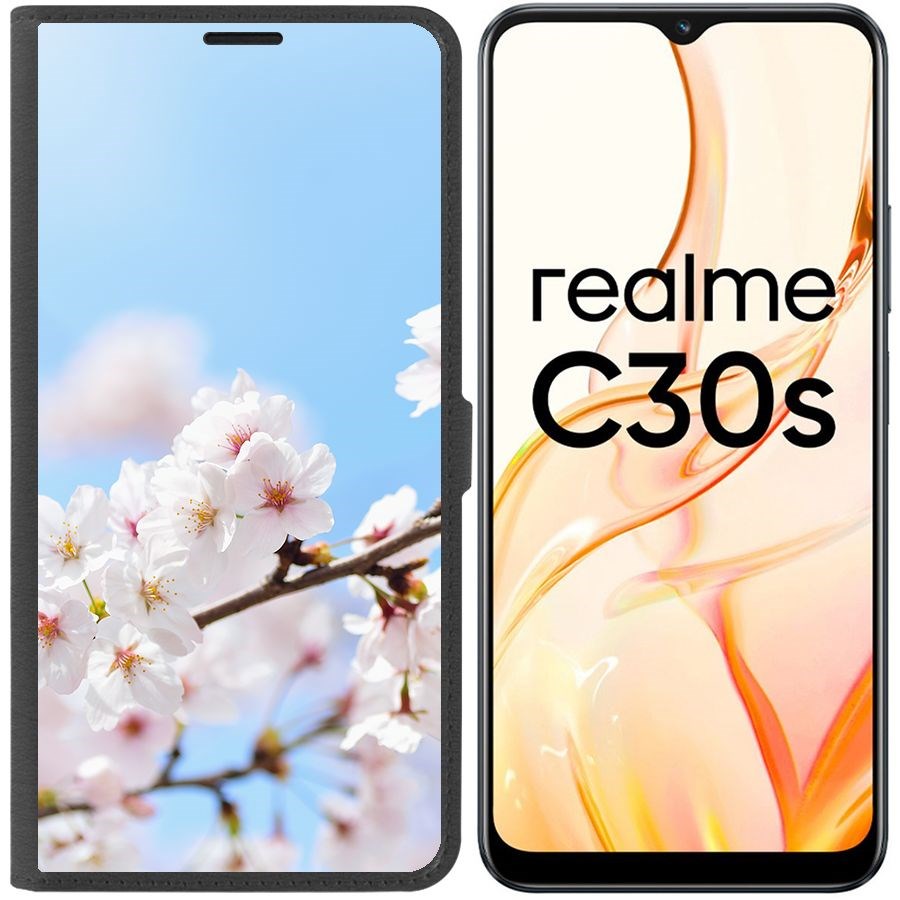 Чехол-книжка Eco Book для Realme C30s Цветение