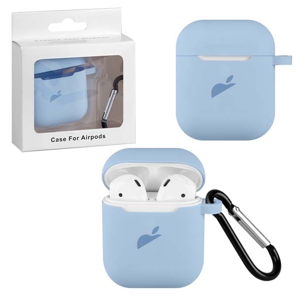 фото Чехол airpods 1/2 silicon case apple lilac nobrand