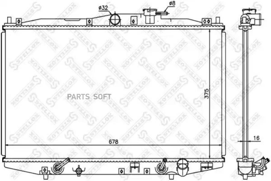 

10-26086-Sх_Радиатор Системы Охлаждения Акпп Ноndа Ассоrd Vi Соuре 2.0I 16V 98> STELLOX 10