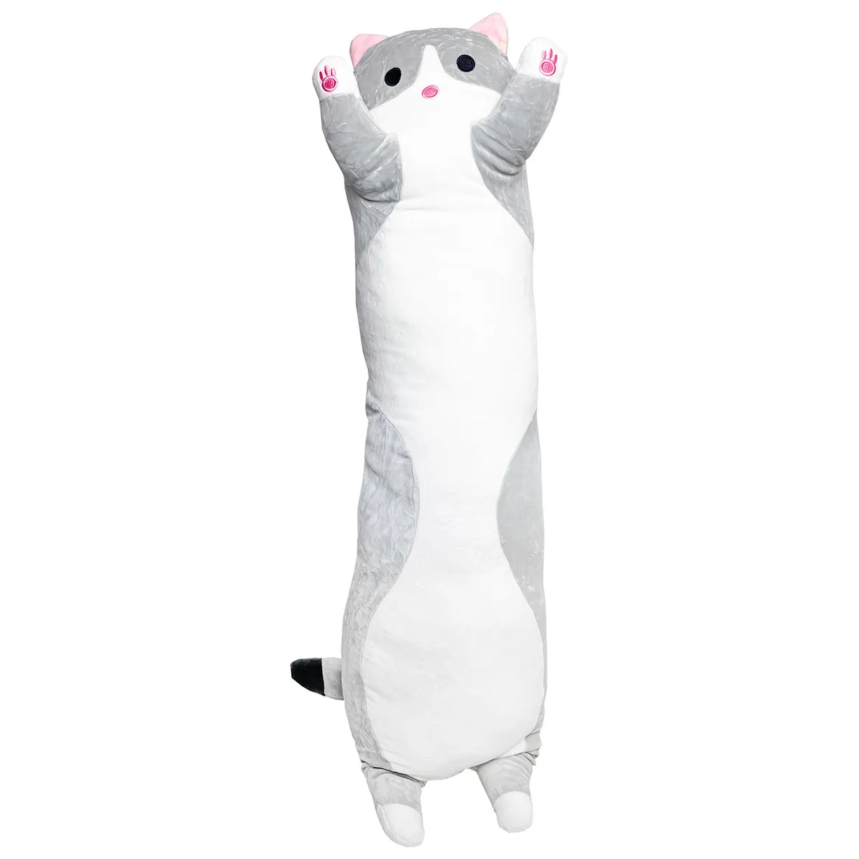 

Игрушка мягкая кот-батон, серый, 110 см