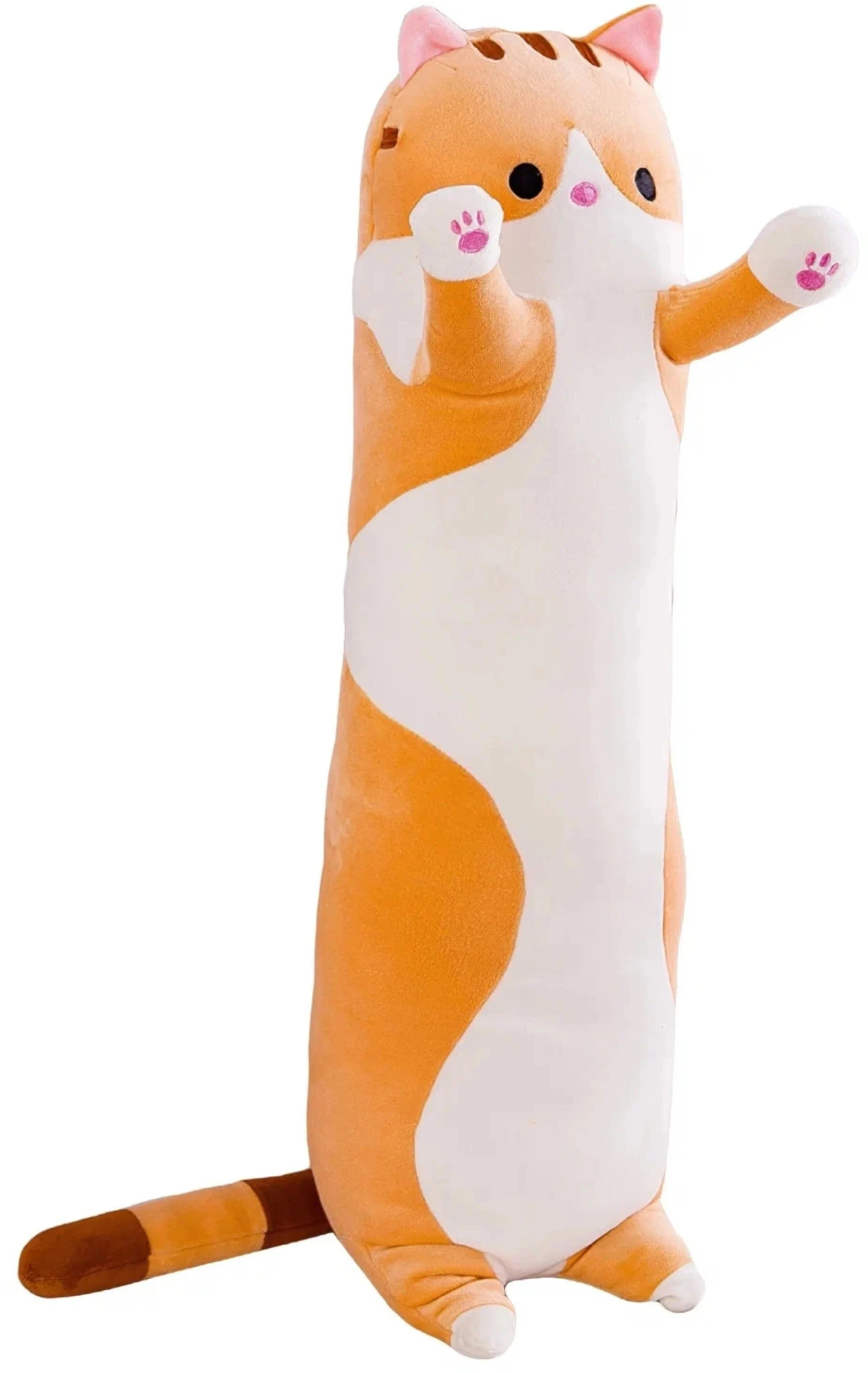 

Игрушка мягкая кот-батон, рыжий, 130 см, Оранжевый