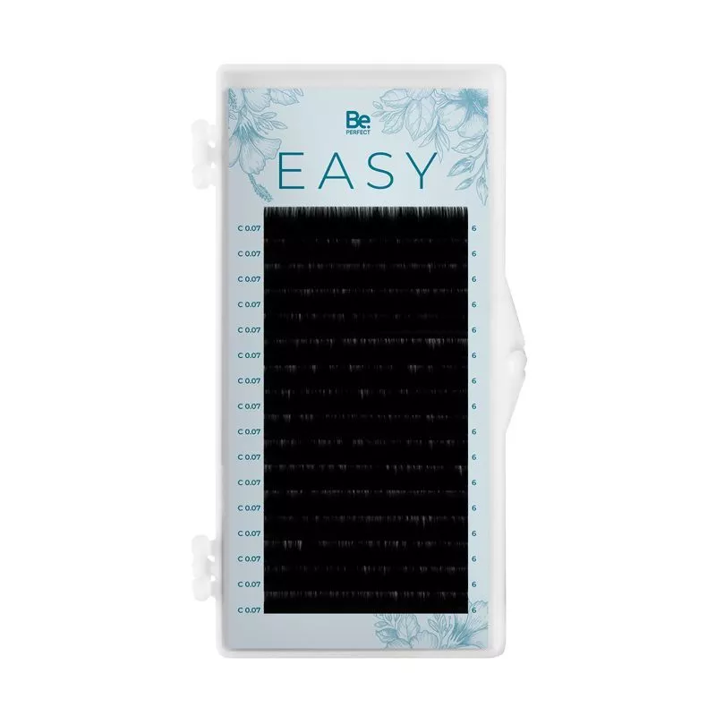 

Чёрные ресницы Be Perfect Easy Black 16 линий C 0.07 6 mm, Черный