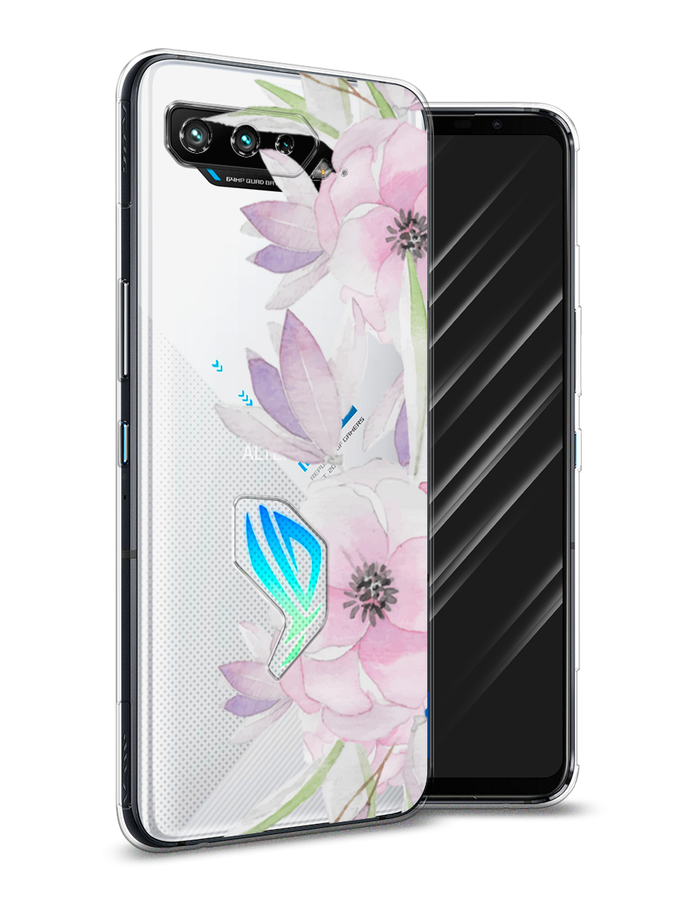 

Чехол Awog на Asus ROG Phone 5 "Нежные анемоны", Розовый;черный;фиолетовый, 44250-8