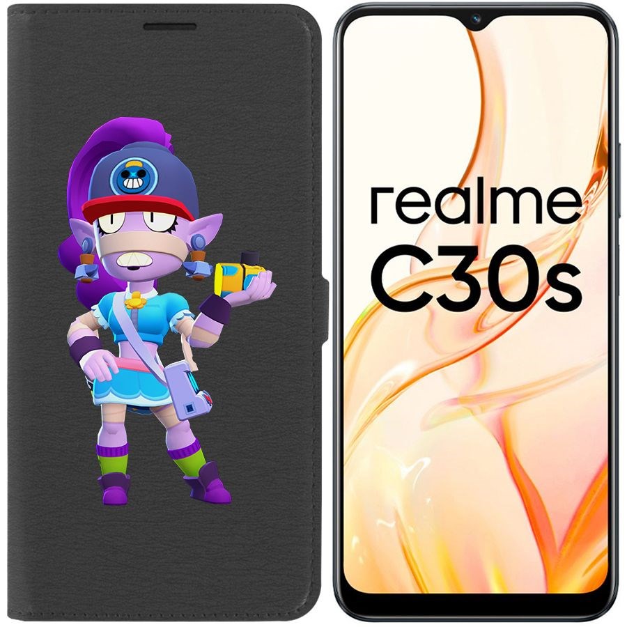 

Чехол-книжка Eco Book для Realme C30s Brawl Stars-Суперфанатка Эмз