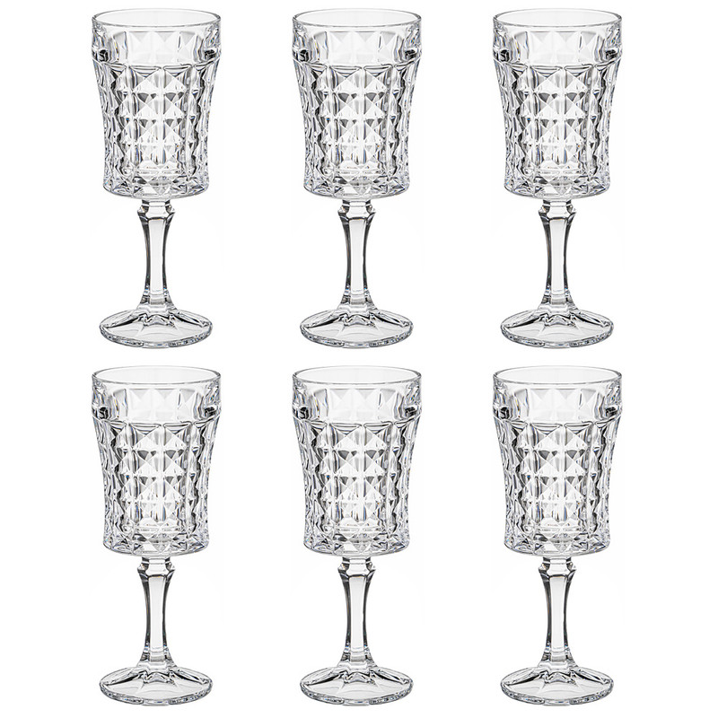 

Набор бокалов Crystal Bohemia Diamond для вина 6шт 250мл 7,6 х7,6 х19,5см