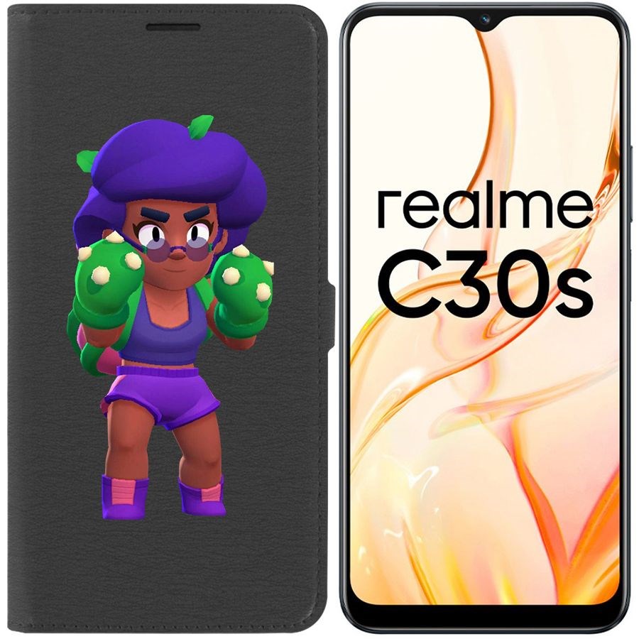 

Чехол-книжка Eco Book для Realme C30s Brawl Stars-Роза