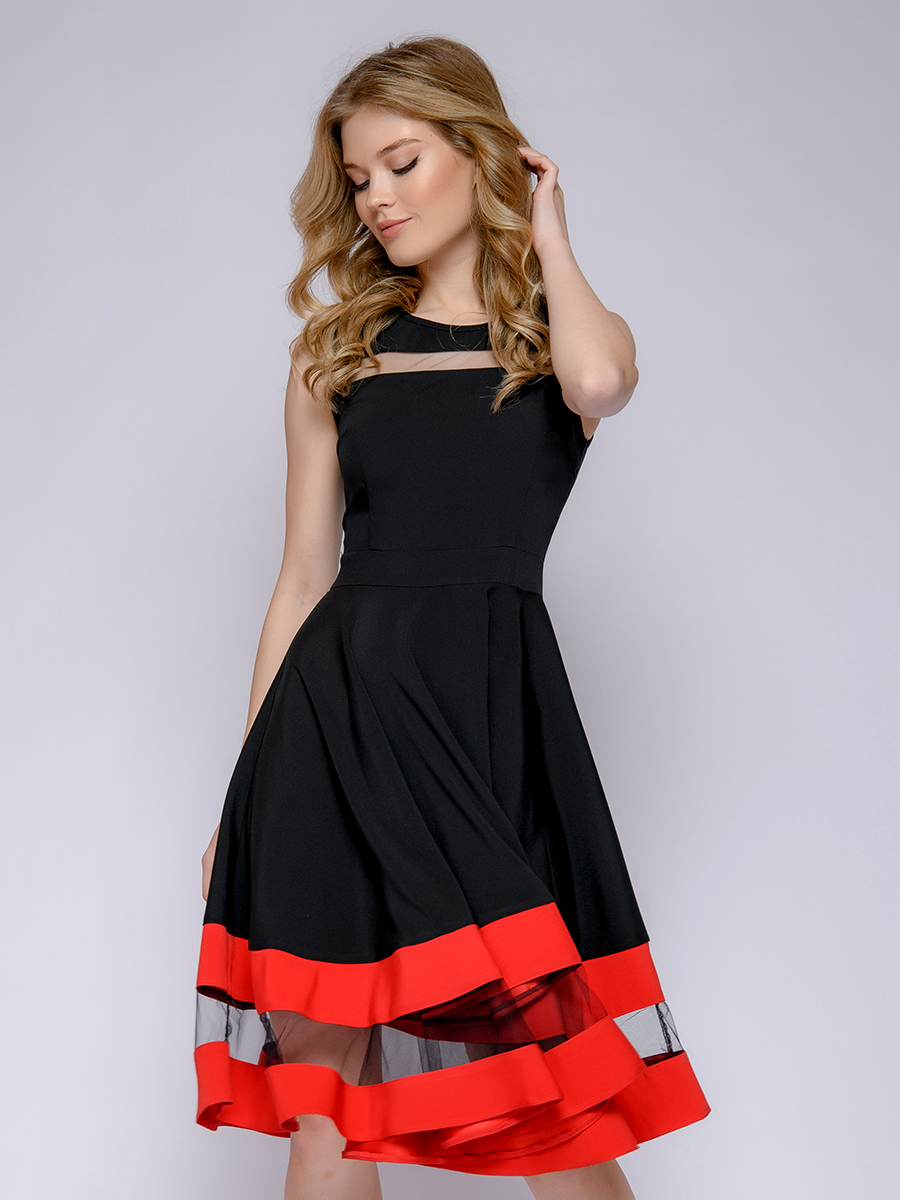 

Платье женское 1001dress 0100843BK черное 46, 0100843BK