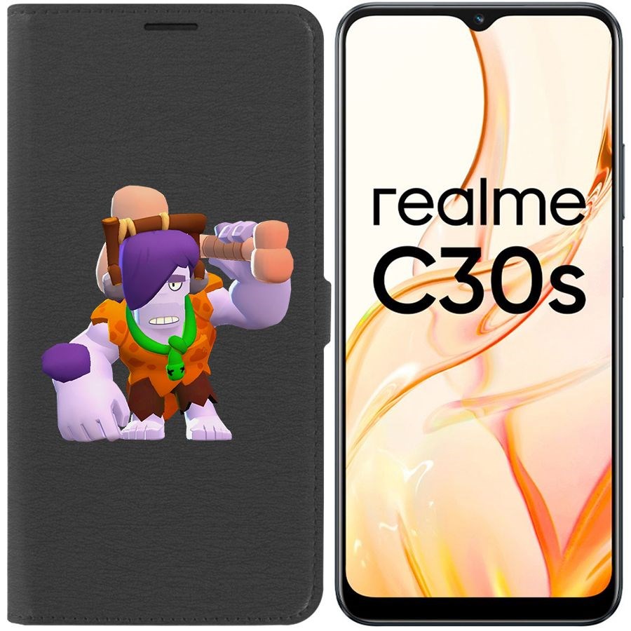 

Чехол-книжка Eco Book для Realme C30s Brawl Stars-Пещерный Фрэнк