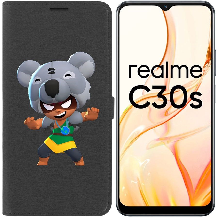 

Чехол-книжка Eco Book для Realme C30s Brawl Stars-Нита Коала