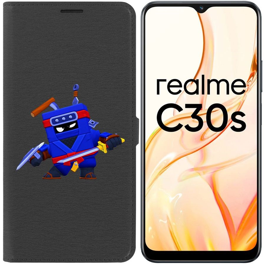 

Чехол-книжка Eco Book для Realme C30s Brawl Stars-Ниндзя Эш
