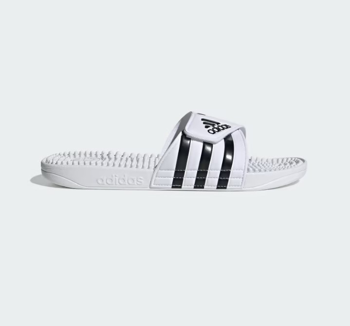

Сланцы мужские ADIDAS F35573 белые/черные 11 UK, Белый;черный, Adissage