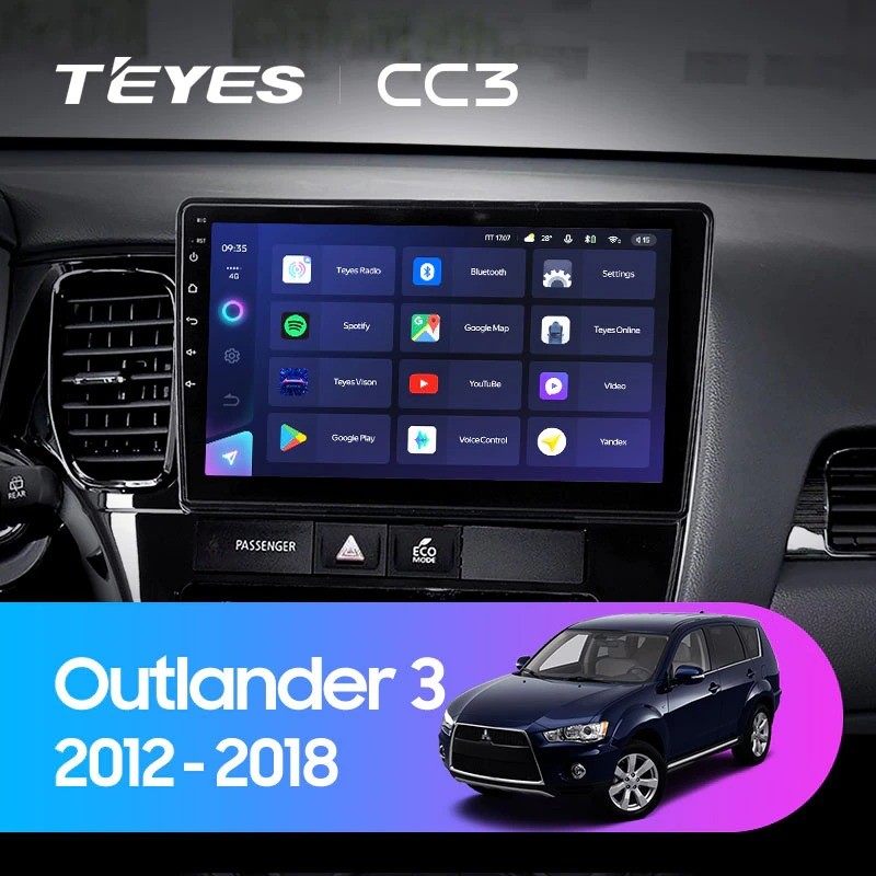 Штатная магнитола Teyes CC3 432 Mitsubishi Outlander 3 2012-2018 Тип-B 3730000₽
