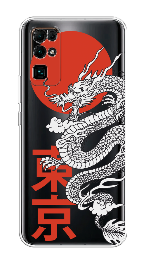 

Чехол на Honor 30 "Китайский дракон", Черный;красный;белый, 612150-1