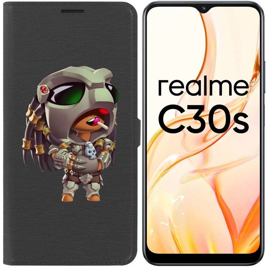 

Чехол-книжка Eco Book для Realme C30s Brawl Stars-Леон Хищник