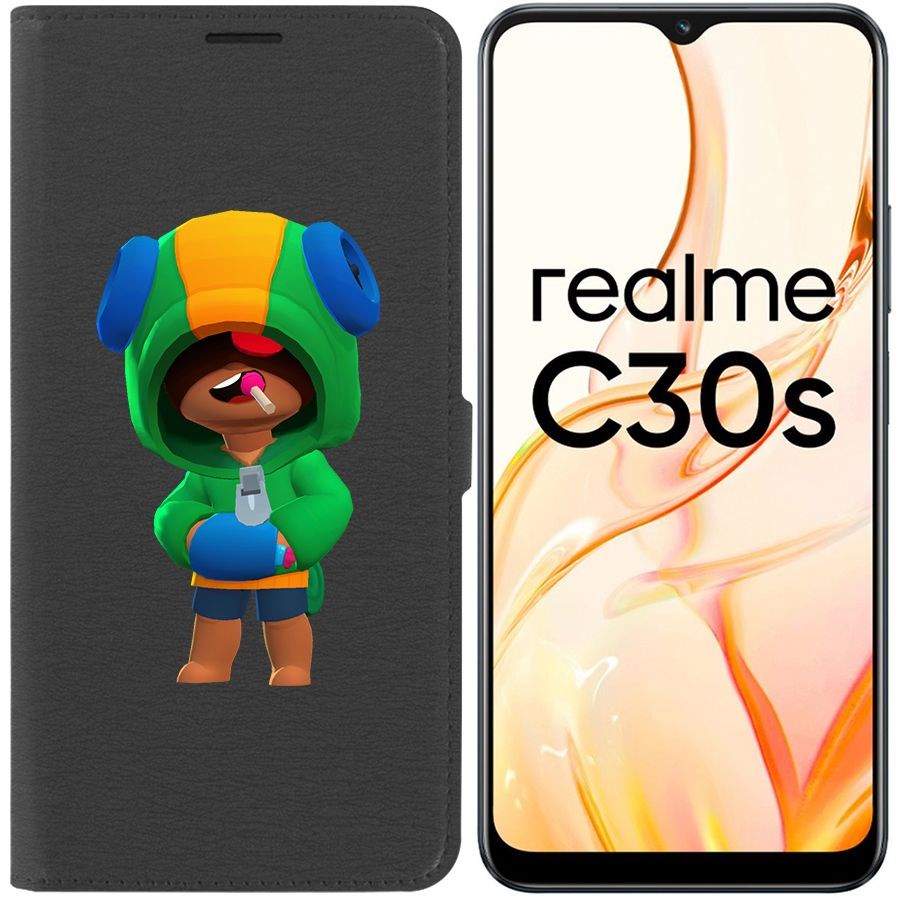 

Чехол-книжка Eco Book для Realme C30s Brawl Stars-Леон