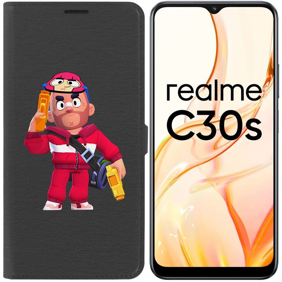 

Чехол-книжка Eco Book для Realme C30s Brawl Stars-Красавчик Кольт