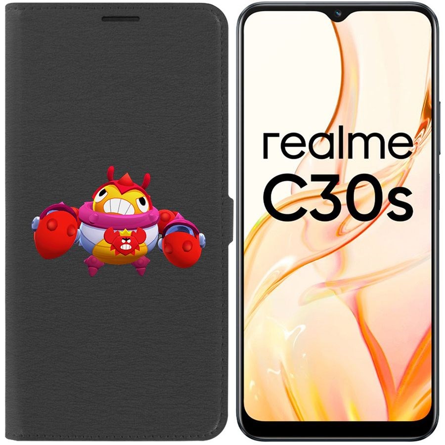 

Чехол-книжка Eco Book для Realme C30s Brawl Stars-Краб Тик