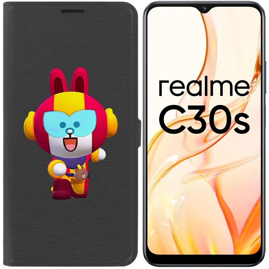 

Чехол-книжка Eco Book для Realme C30s Brawl Stars-Кони Макс