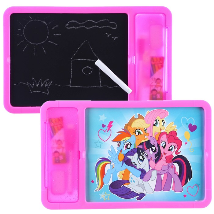 Hasbro Доска для рисования с маркером-стиралкой Пони, My little pony розовый