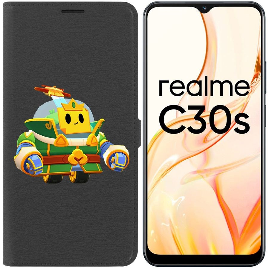 

Чехол-книжка Eco Book для Realme C30s Brawl Stars-Изумрудный Принц Спраут