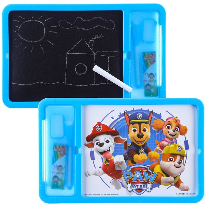 

Paw Patrol Доска для рисования с маркером-стиралкой, Щенячий патруль, Paw Patrol, Синий, Голубой