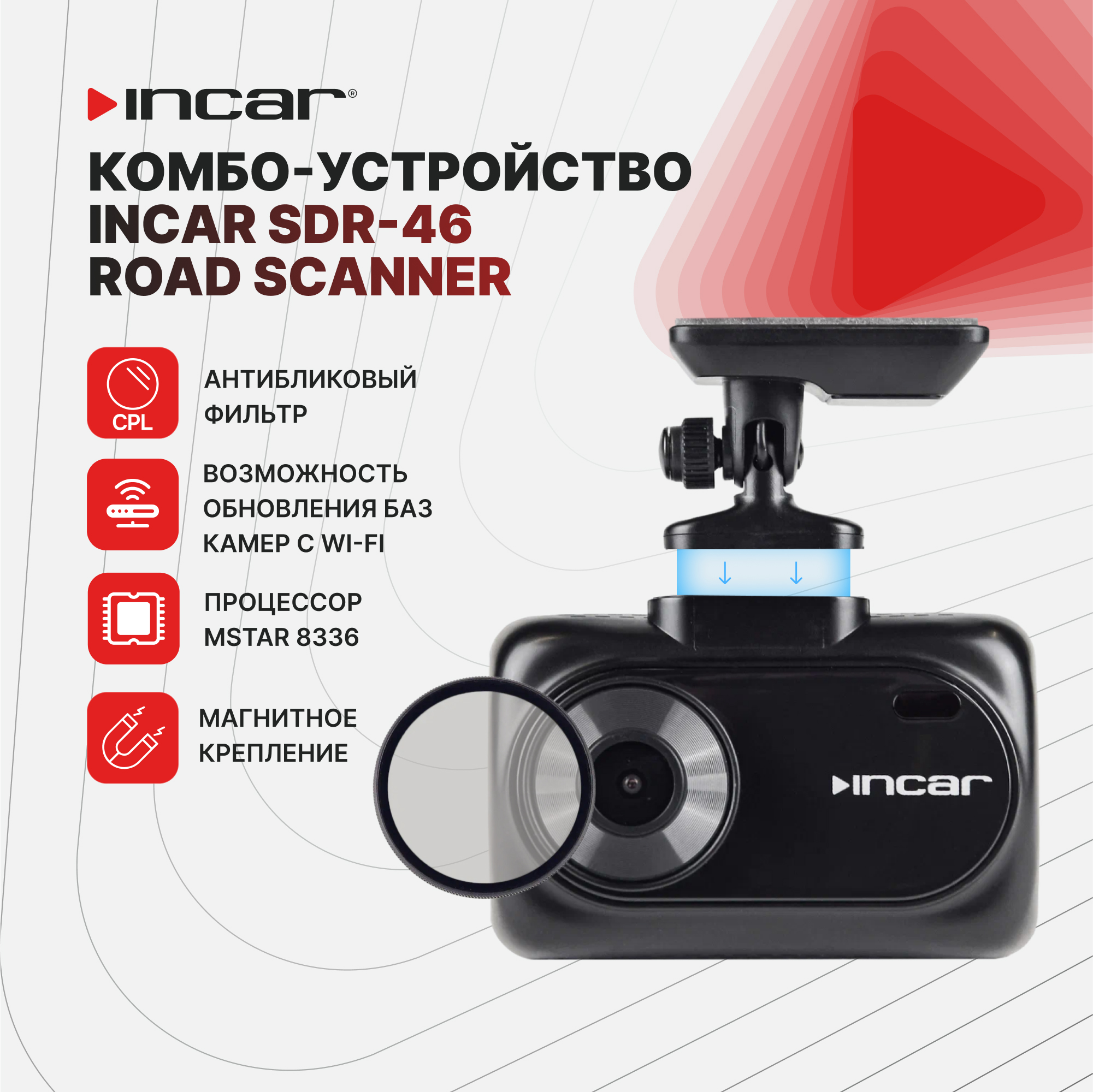 Комбо-устройство INCAR Road Scanner SDR-46