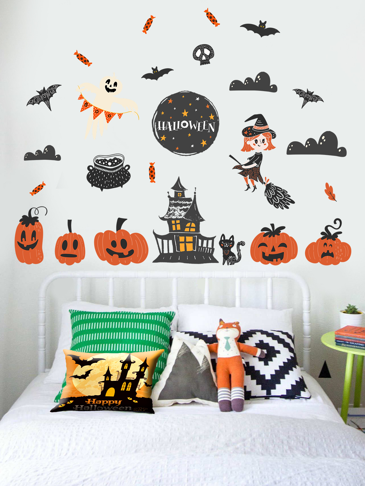 фото Интерьерные наклейки verol хэллоуин набор пленка самоклеящаяся на стену декор для дома
