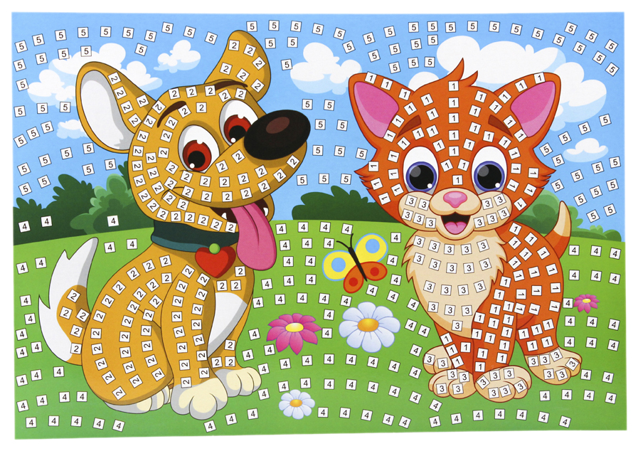 

Мозаика мягкая Кошка с собачкой. Формат А4 (29,5х20 см) Рыжий кот, М-4751