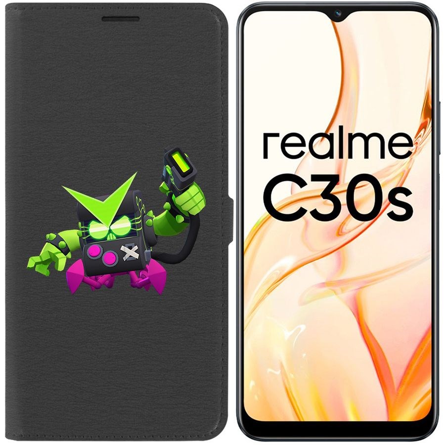 

Чехол-книжка Eco Book для Realme C30s Brawl Stars-Вирус 8-Бит