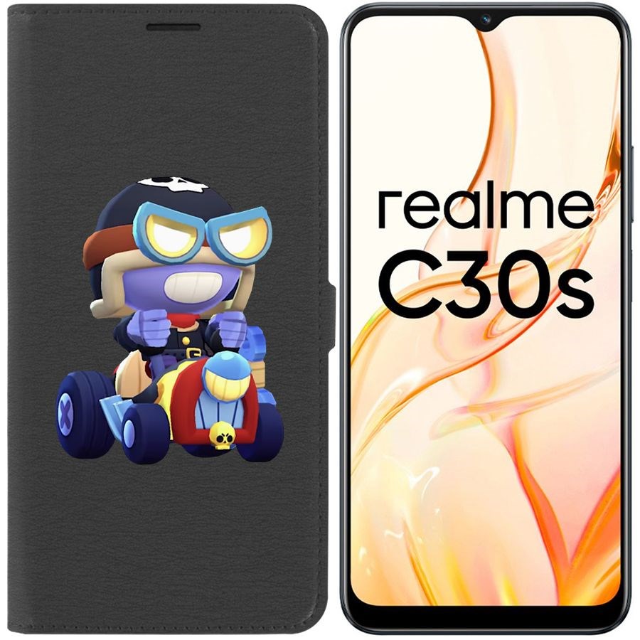 

Чехол-книжка Eco Book для Realme C30s Brawl Stars-Безумный Карл