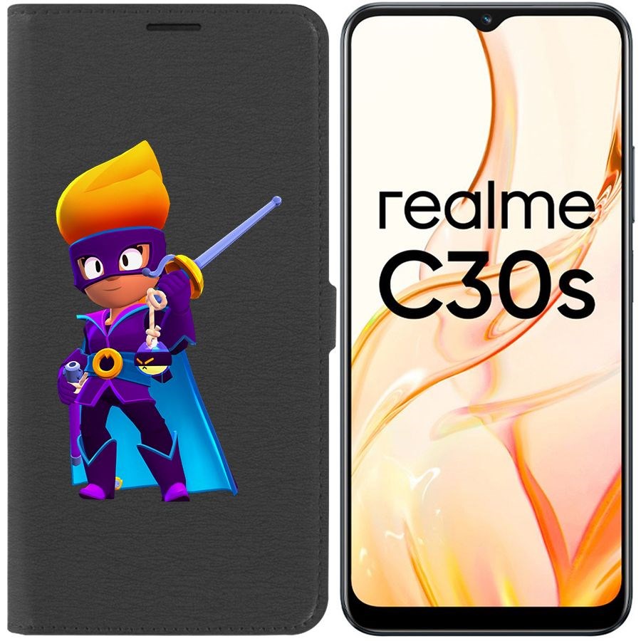 

Чехол-книжка Eco Book для Realme C30s Brawl Stars-Амбер де Ла Вега