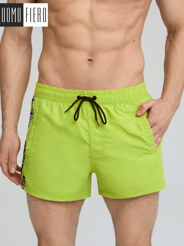 

Шорты для плавания мужские UOMO FIERO 12SU зеленые 48 RU, Зеленый, 12SU