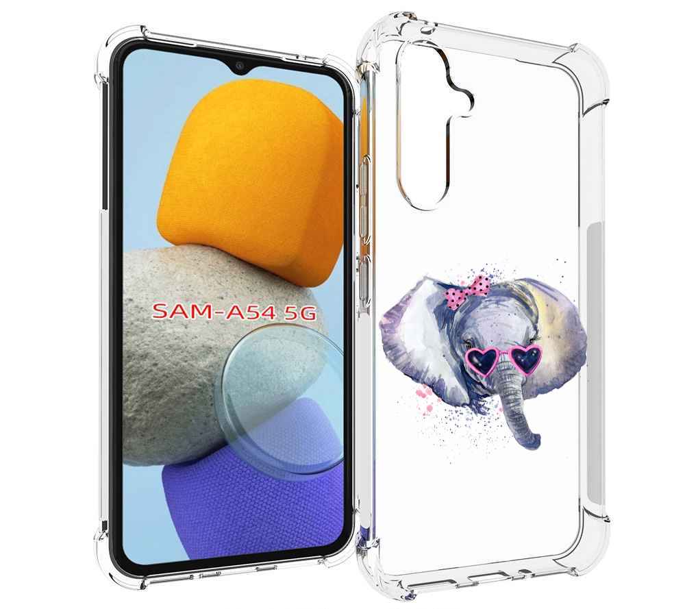 

Чехол MyPads слоник в очках для Samsung Galaxy A54, Tocco