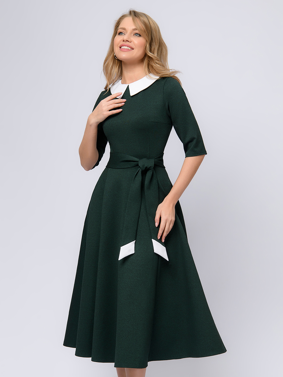 

Платье женское 1001dress 0100859EM зеленое 44, 0100859EM