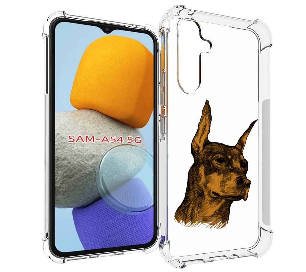 

Чехол MyPads скетч доберман для Samsung Galaxy A54, Tocco
