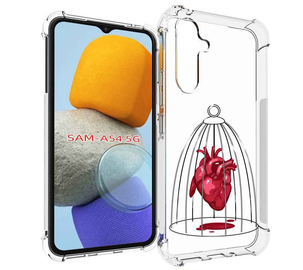 

Чехол MyPads сердце в клетке для Samsung Galaxy A54, Tocco