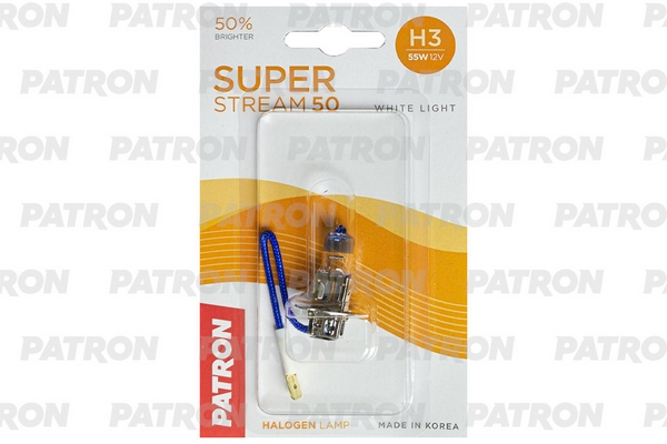 

Лампа Галогенная Блистер 1Шт H3 12V 55W 3400K Pk22s Super Stream 50 (+50% Яркости, Стандар