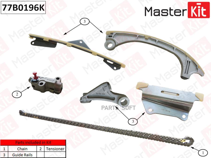 

Комплект цепи ГРМ HONDA Accord X 2.4 K24W5 2015 - - MasterKit арт. 77B0196K