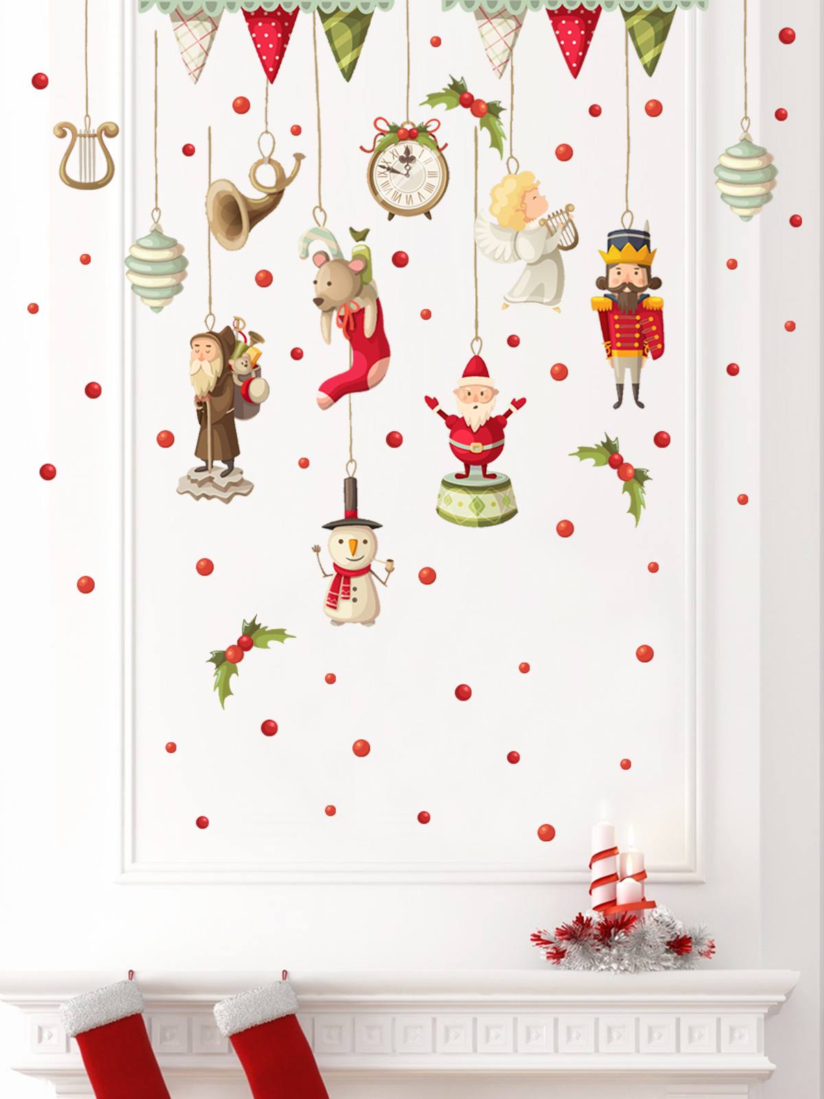 фото Наклейки интерьерные verol с новым годом! рождественские зимние для декора на стену и окно