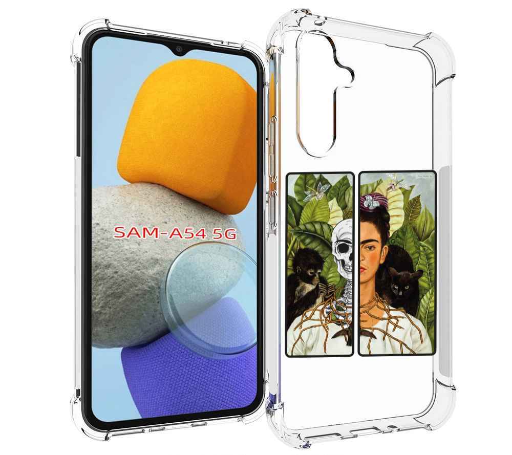

Чехол MyPads сдвоенная картинка девушка скелет для Samsung Galaxy A54, Tocco