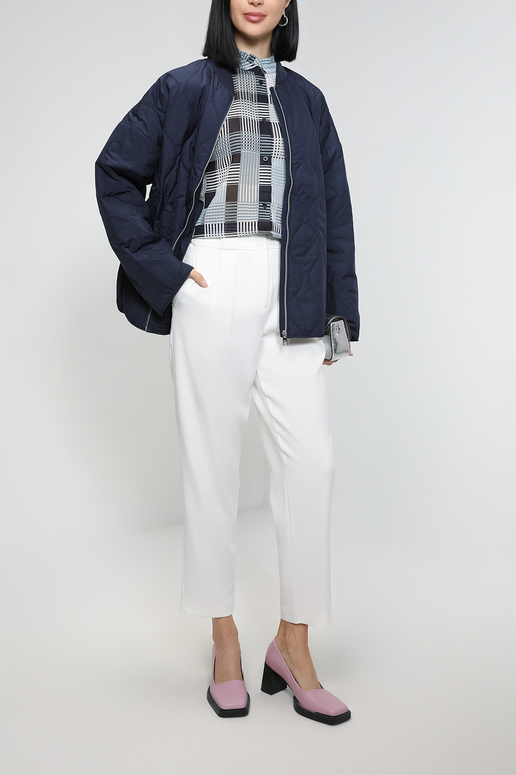 

Брюки женские Esprit Collection 023EO1B314 белые 38 EU, 023EO1B314